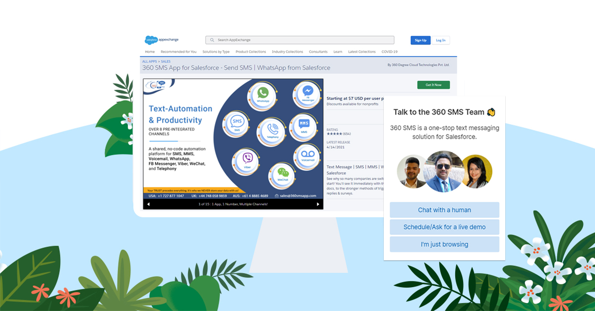 360 Sms App for salesforce-send sms